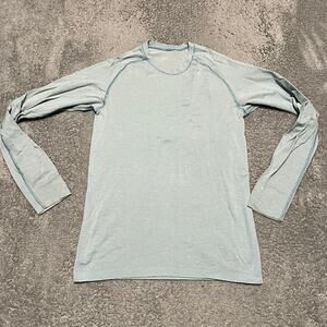 Lululemon Shirt Mens XS Blue Metal Tech Vent Long Sleeve Performance *flaw